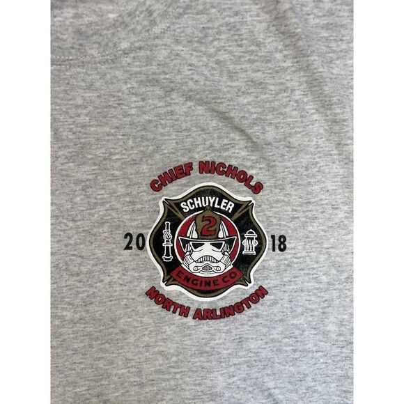 Fire Department North Arlington New Jersey T-shirt Men Large Gray Firemen 2018 - Picture 4 of 6